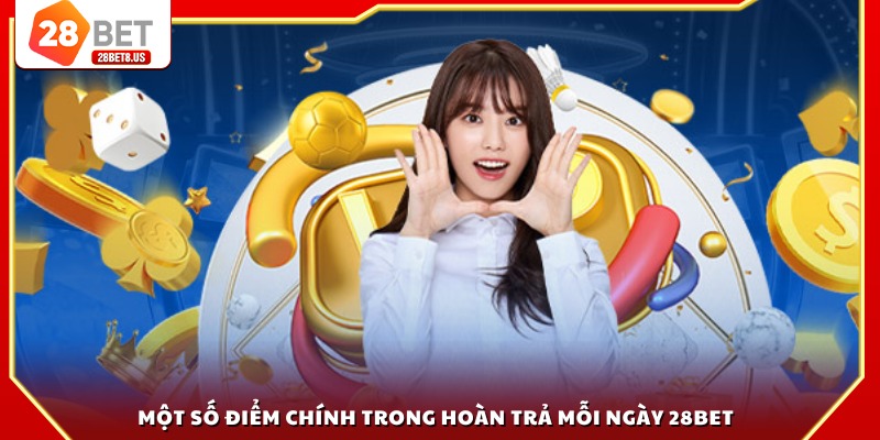 Một số điểm chính trong hoàn trả mỗi ngày 28BET